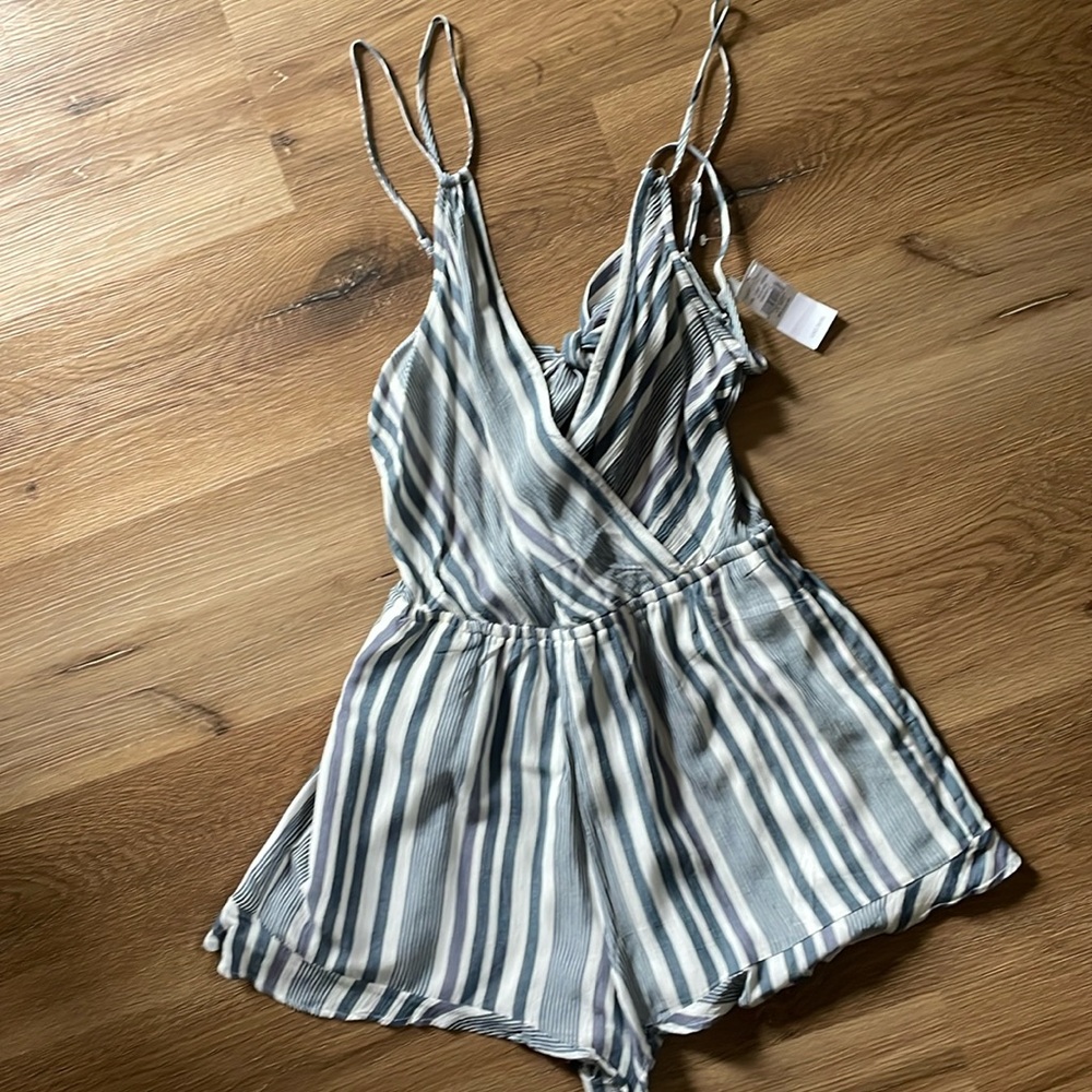 American Eagle Striped Romper - NWT